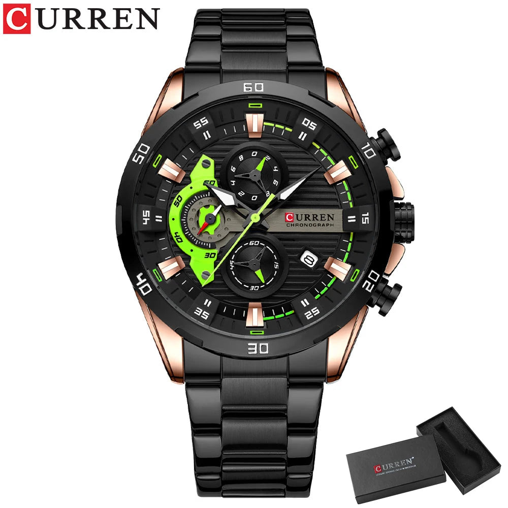 CURREN Stainless Steel Watches Chronograph Clock - THE CLASSICS #carrollclassics