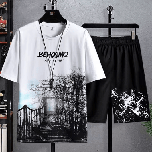 "Echoes Over BEHOSMQ 2Piece Short Set
