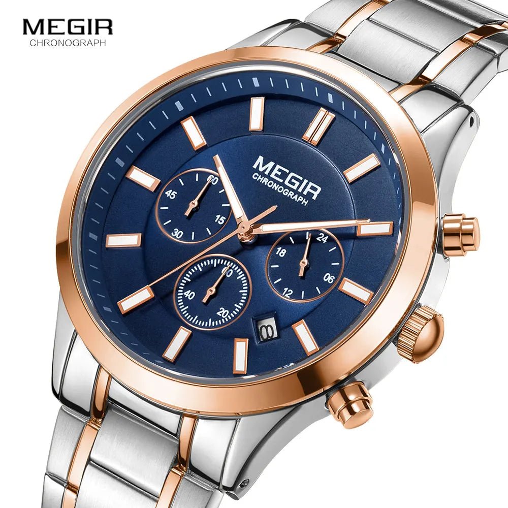 MEGIR Luxury Stainless Steel Wristwatch Masculino - THE CLASSICS #carrollclassics