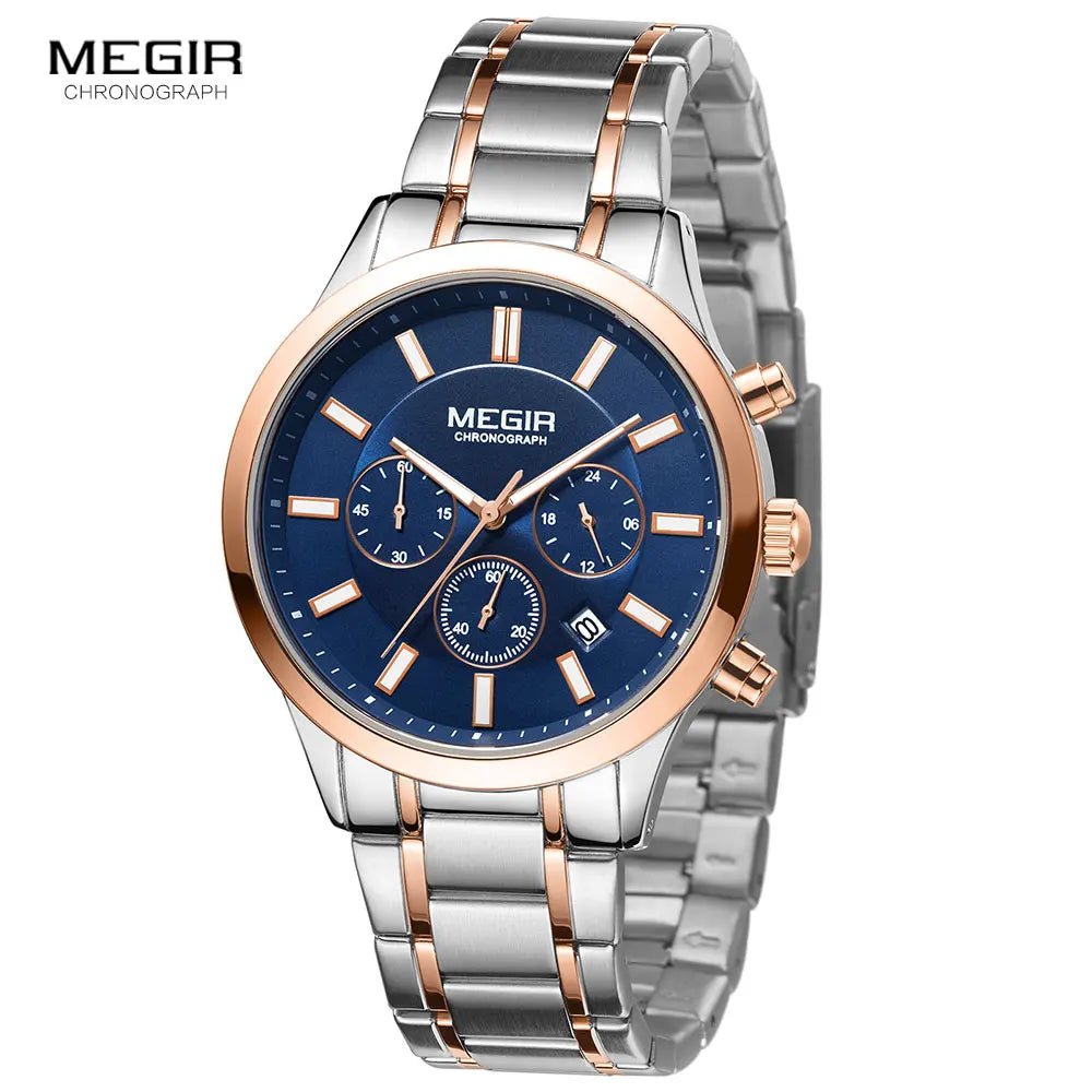 MEGIR Luxury Stainless Steel Wristwatch Masculino - THE CLASSICS #carrollclassics