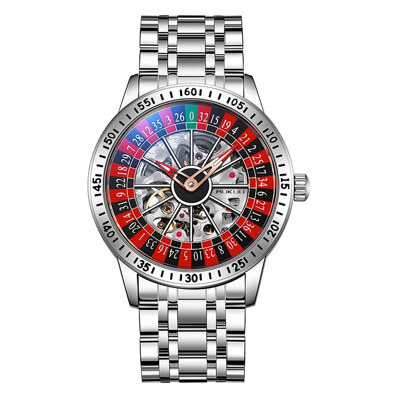 MUKUO Luxury Gambling Rotating Plate Dial Wristwatch