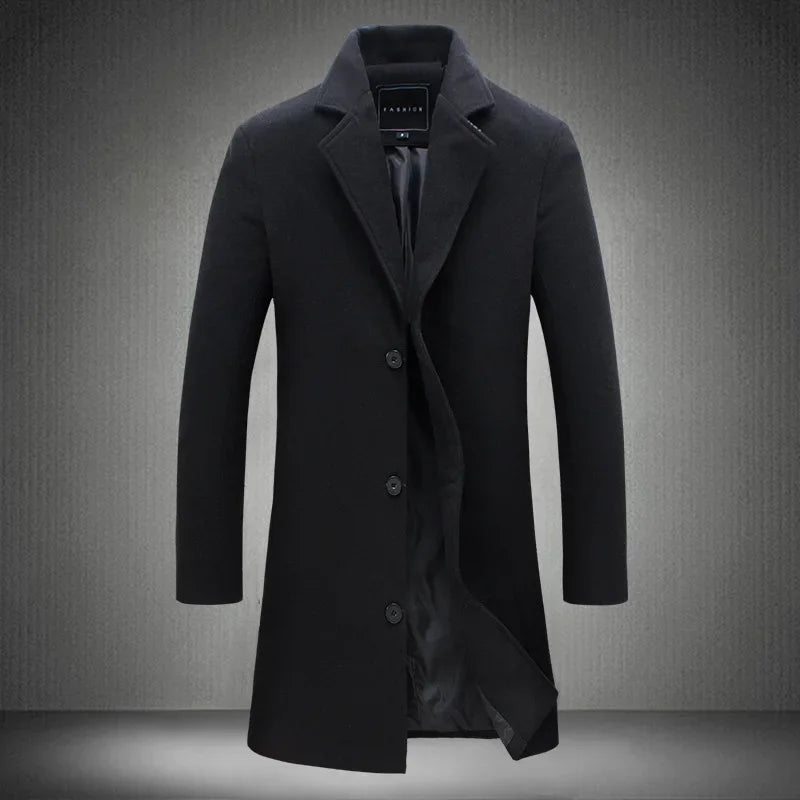 FASHION Long Single-breasted Casual Style Trench Coat