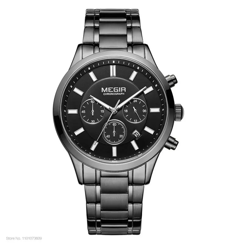 MEGIR Luxury Stainless Steel Wristwatch Masculino - THE CLASSICS #carrollclassics