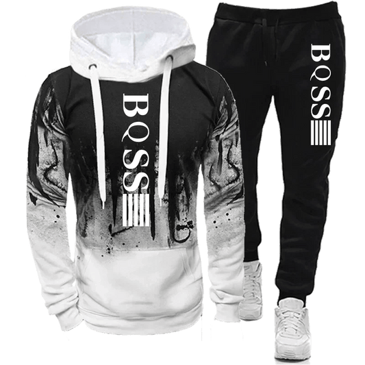 BOSS Hoodies for Men Clothing Splash Ink Tracksuit