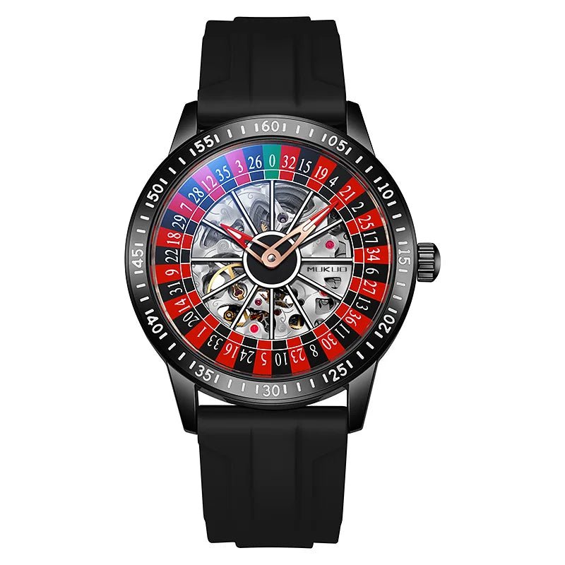 MUKUO Luxury Gambling Rotating Plate Dial Wristwatch