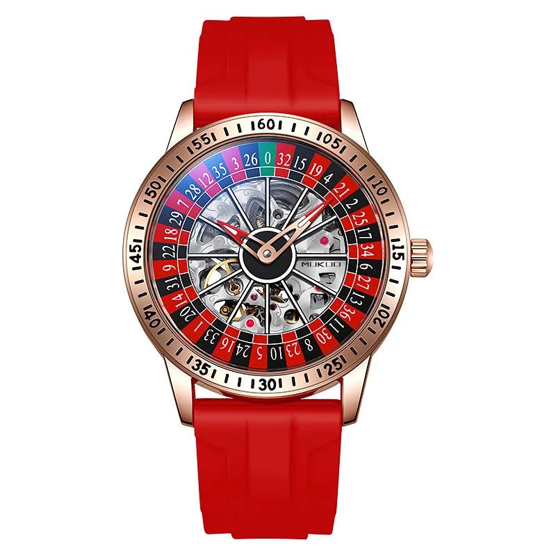 MUKUO Luxury Gambling Rotating Plate Dial Wristwatch