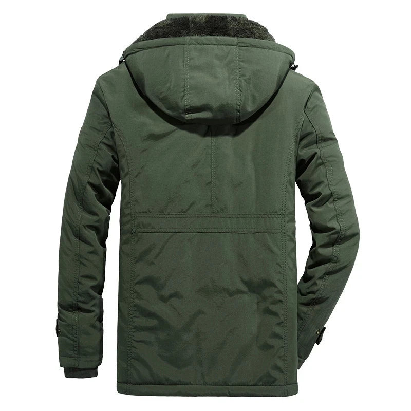 ROUGH STOCK Men's Winter Fleece Lining Outdoor Parka Coat