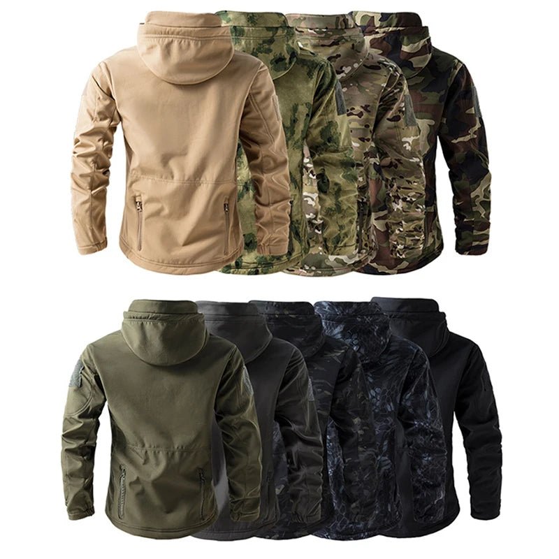 Tactical Men Waterproof Fleece Hooded Camouflage Coat