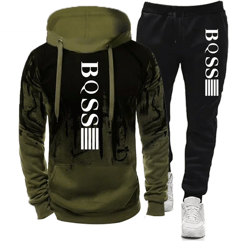 BOSS Hoodies for Men Clothing Splash Ink Tracksuit