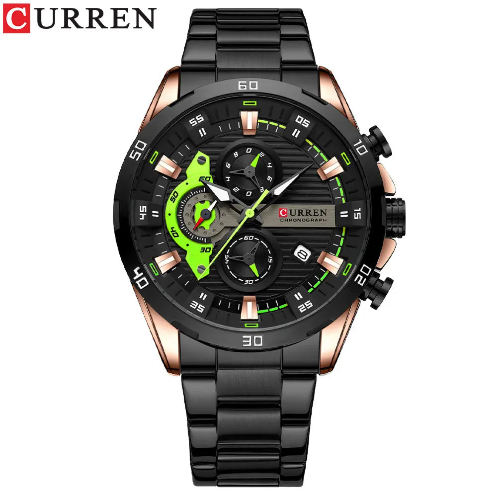 CURREN Stainless Steel Watches Chronograph Clock - THE CLASSICS #carrollclassics