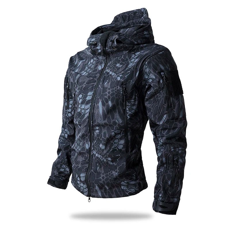 Tactical Men Waterproof Fleece Hooded Camouflage Coat