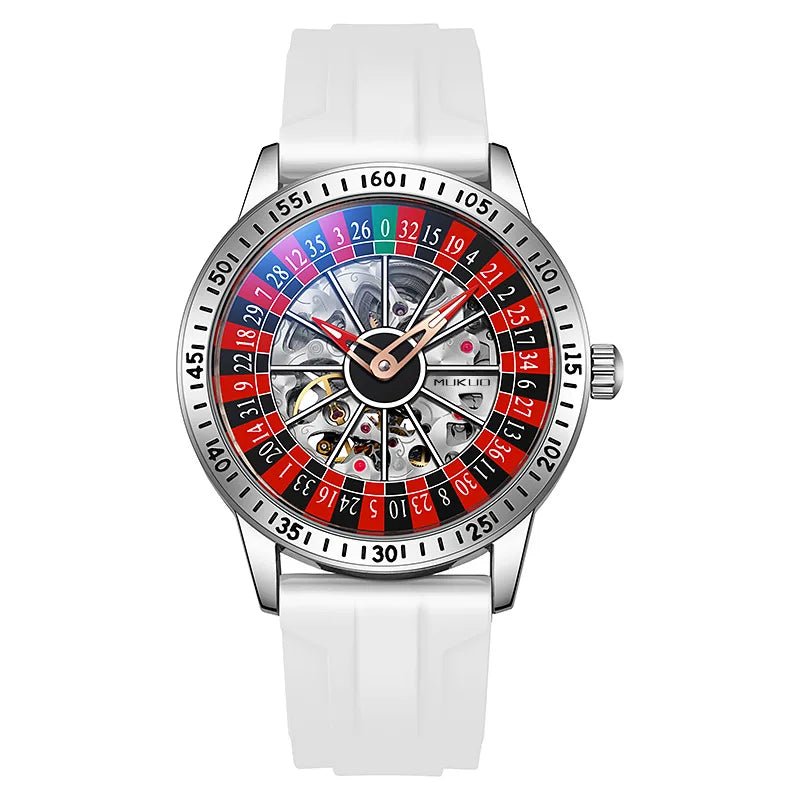 MUKUO Luxury Gambling Rotating Plate Dial Wristwatch