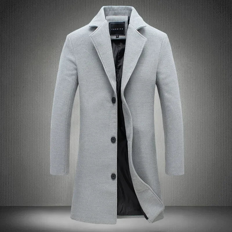 FASHION Long Single-breasted Casual Style Trench Coat