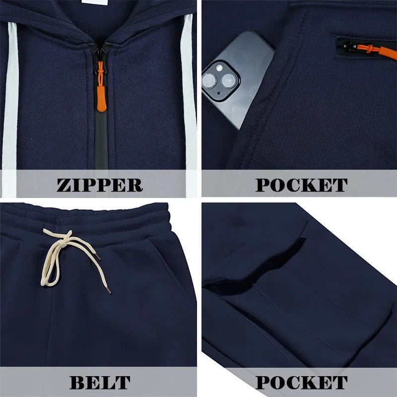 Men's  2 Piece Long Sleeve Sport Tracksuit