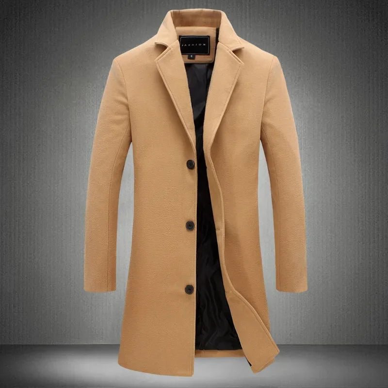 FASHION Long Single-breasted Casual Style Trench Coat