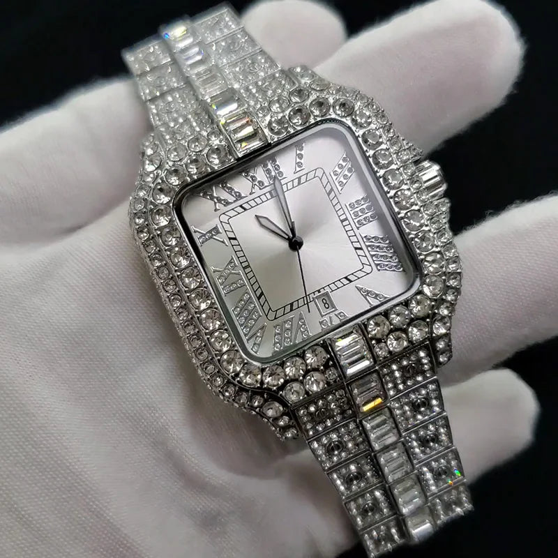 WEISIKAI Luxury Diamond Iced Out Quartz Watch - THE CLASSICS #carrollclassics