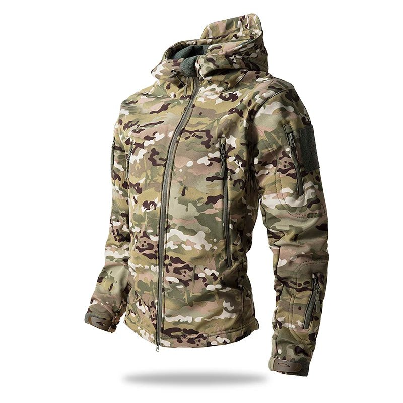 Tactical Men Waterproof Fleece Hooded Camouflage Coat