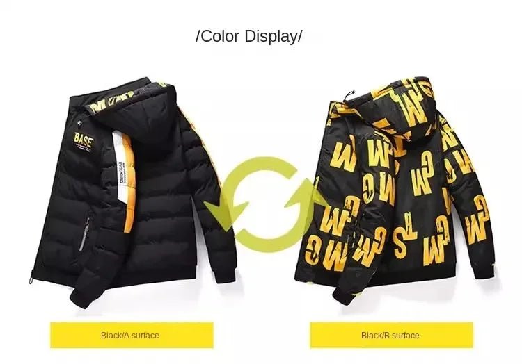 BASE Warm Comfortable Padded Thickened Down Jacket New Double-Sided Removable Hood - THE CLASSICS #carrollclassics