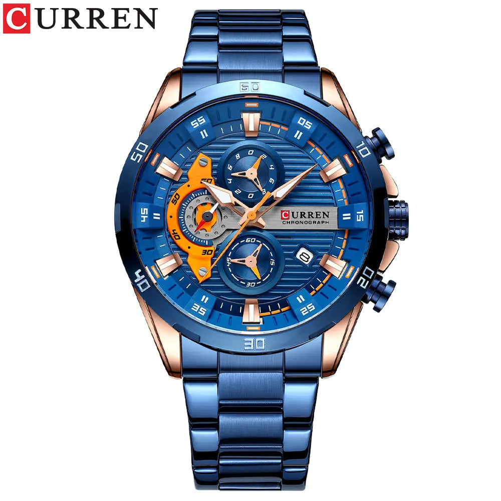 CURREN Stainless Steel Watches Chronograph Clock - THE CLASSICS #carrollclassics