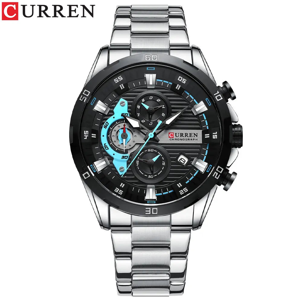 CURREN Stainless Steel Watches Chronograph Clock - THE CLASSICS #carrollclassics