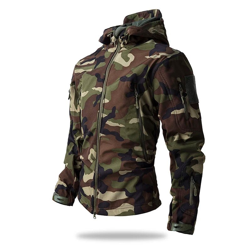 Tactical Men Waterproof Fleece Hooded Camouflage Coat