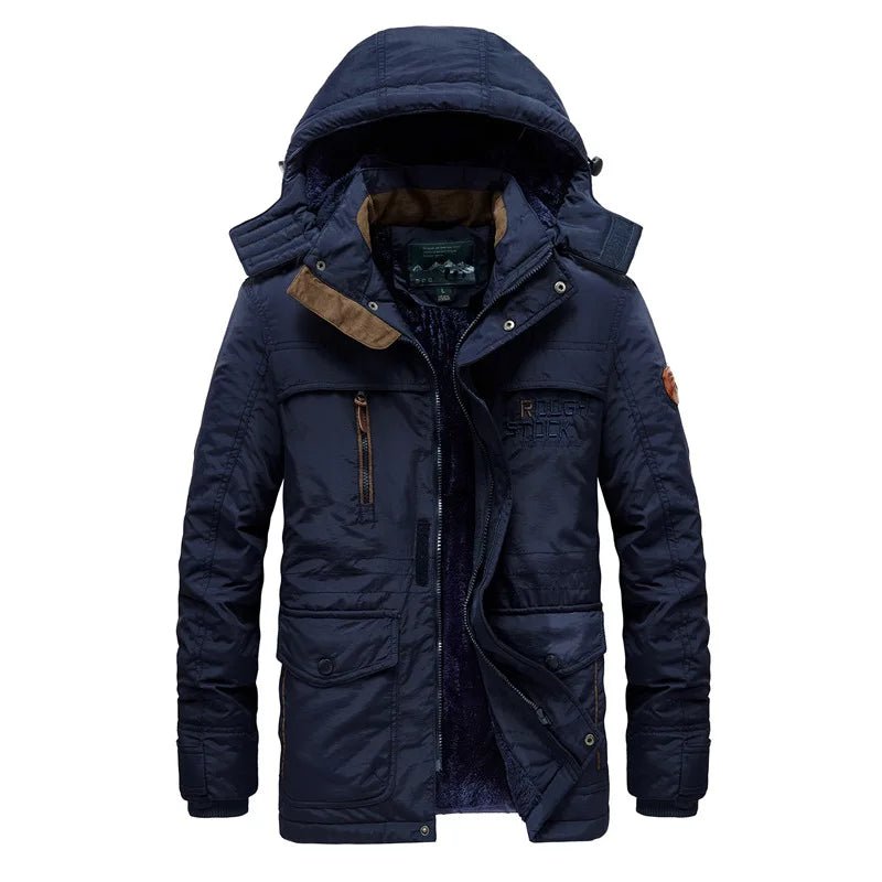 ROUGH STOCK Men's Winter Fleece Lining Outdoor Parka Coat