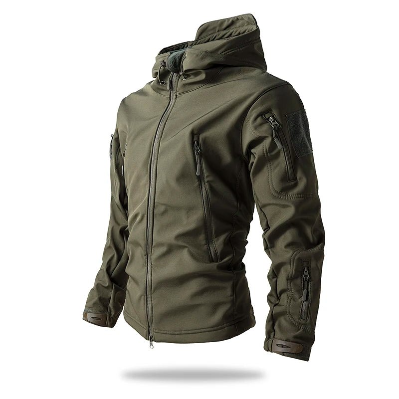 Tactical Men Waterproof Fleece Hooded Camouflage Coat