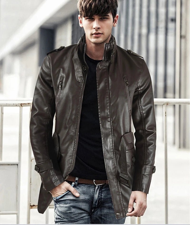 Men's Genuine Leather Jacket LS